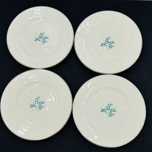 Syracuse China Lyric Pattern 6.25" Dessert/Bread Plates Vintage MCM Set of 4